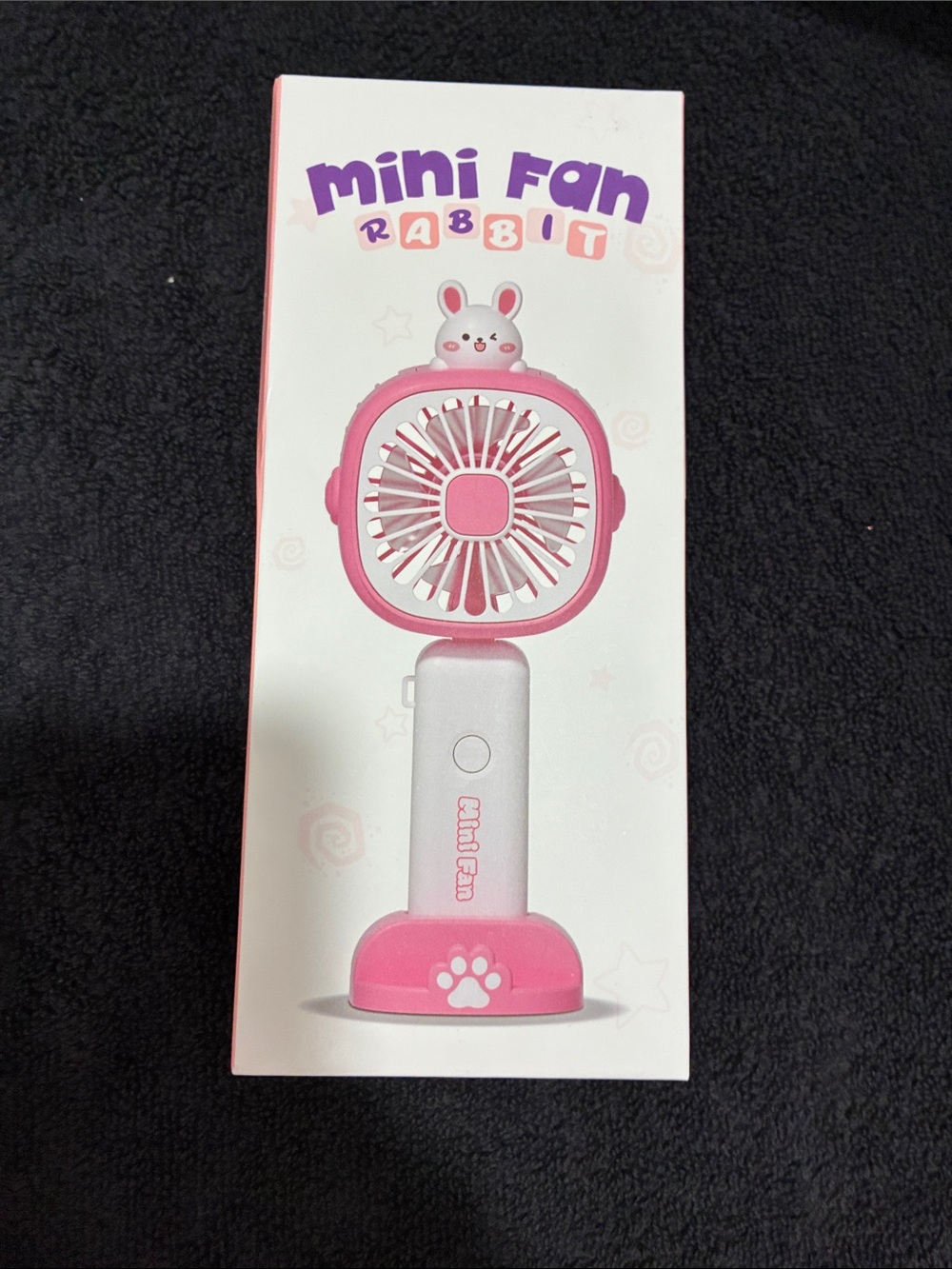Mini Fan Rabbit Pink Handheld Desk Fan NWT